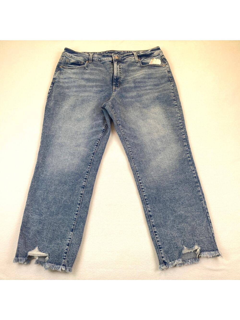 Women's Jeans Straight Leg Hi Rise Ankle Length Size 18 NWT